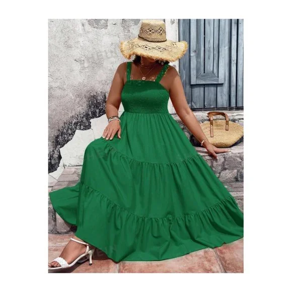 green emerald velvet dress Emerald Green Round Neck Long Sleeve Maxi Dress Small main image 0